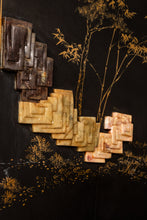 Load image into Gallery viewer, Antique Chinese Black Lacquered Four Panel Folding Screen Room Divider w/ Carved Hardstone, China, c. 1950s-ABT Modern

