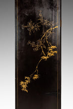 Load image into Gallery viewer, Antique Chinese Black Lacquered Four Panel Folding Screen Room Divider w/ Carved Hardstone, China, c. 1950s-ABT Modern

