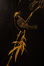 Load image into Gallery viewer, Antique Chinese Black Lacquered Four Panel Folding Screen Room Divider w/ Carved Hardstone, China, c. 1950s-ABT Modern
