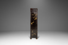 Load image into Gallery viewer, Antique Chinese Black Lacquered Four Panel Folding Screen Room Divider w/ Carved Hardstone, China, c. 1950s-ABT Modern
