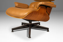Load image into Gallery viewer, Authentic Eames Lounge Chair Model 670 and Ottoman Model 671 in Original Cognac Leather &amp; White Oak by Herman Miller, USA, c. 2007-ABT Modern
