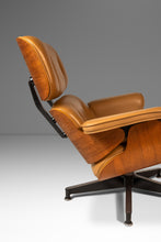 Load image into Gallery viewer, Authentic Eames Lounge Chair Model 670 and Ottoman Model 671 in Original Cognac Leather &amp; White Oak by Herman Miller, USA, c. 2007-ABT Modern
