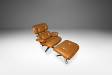 Load image into Gallery viewer, Authentic Eames Lounge Chair Model 670 and Ottoman Model 671 in Original Cognac Leather &amp; White Oak by Herman Miller, USA, c. 2007-ABT Modern
