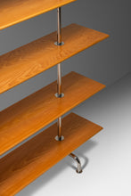 Load image into Gallery viewer, Bauhaus Mid-Century Modern Five-Tier Bookshelf Etagere in Chrome &amp; Beech by Marcel Breuer, Italy, c. 1980s-ABT Modern
