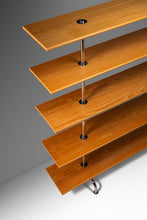 Load image into Gallery viewer, Bauhaus Mid-Century Modern Five-Tier Bookshelf Etagere in Chrome &amp; Beech by Marcel Breuer, Italy, c. 1980s-ABT Modern
