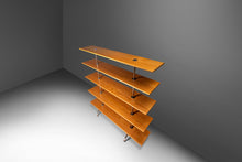 Load image into Gallery viewer, Bauhaus Mid-Century Modern Five-Tier Bookshelf Etagere in Chrome &amp; Beech by Marcel Breuer, Italy, c. 1980s-ABT Modern
