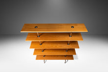 Load image into Gallery viewer, Bauhaus Mid-Century Modern Five-Tier Bookshelf Etagere in Chrome &amp; Beech by Marcel Breuer, Italy, c. 1980s-ABT Modern
