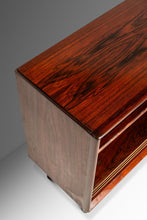 Load image into Gallery viewer, Bespoke 6ft Danish Mid-Century Modern Sofa Table / Display / Bookcase in Rosewood w/ Glass Sliding Doors, Denmark, c. 1960s-ABT Modern
