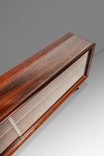 Load image into Gallery viewer, Bespoke 6ft Danish Mid-Century Modern Sofa Table / Display / Bookcase in Rosewood w/ Glass Sliding Doors, Denmark, c. 1960s-ABT Modern
