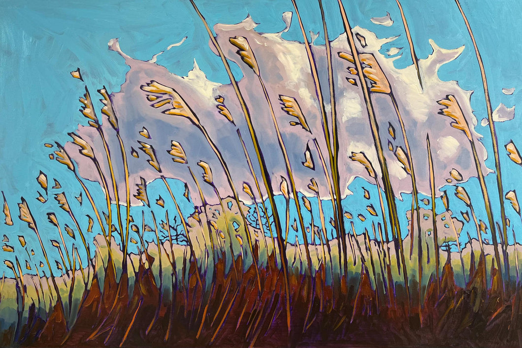Brackish Winds by James Mattison, 24x36, Oil on Wood Canvas, 2022-ABT Modern