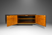 Load image into Gallery viewer, Brutalist Sculptural Diamond Faced Credenza / Sideboard With Leather Top, Italy, c. 1970s-ABT Modern
