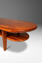 Load image into Gallery viewer, Custom Made Art Deco Mid-Century Modern Two-Tier Coffee Table in Solid Mahogany, USA, c. 1940s-ABT Modern
