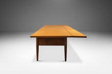 Load image into Gallery viewer, Custom-Made Two-Tone Mid-Century Modern Coffee Table w/ Drop-Leaf in Maple &amp; Walnut, USA, c. 1960s-ABT Modern
