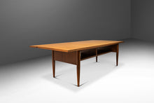 Load image into Gallery viewer, Custom-Made Two-Tone Mid-Century Modern Coffee Table w/ Drop-Leaf in Maple &amp; Walnut, USA, c. 1960s-ABT Modern
