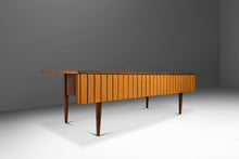 Load image into Gallery viewer, Custom-Made Two-Tone Mid-Century Modern Coffee Table w/ Drop-Leaf in Maple &amp; Walnut, USA, c. 1960s-ABT Modern
