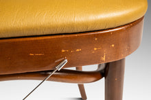 Load image into Gallery viewer, Single Patinaed Bentwood Prague Model 811 Side Dining Chair in Walnut &amp; Leather by Josef Frank for Stendig, Poland, c. 1960s
