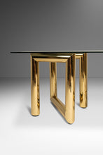 Load image into Gallery viewer, Set of Two (2) Tubular &quot;Z&quot; Table Baes in Brass Rectangular Glass Top Attributed to Karl Springer Coffee Table or Side Tables, USA, c. 1970s
