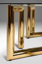 Load image into Gallery viewer, Set of Two (2) Tubular &quot;Z&quot; Table Baes in Brass Rectangular Glass Top Attributed to Karl Springer Coffee Table or Side Tables, USA, c. 1970s
