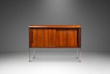 Load image into Gallery viewer, Mid-Century Modern Record Cabinet in Teak w/ Chrome Legs After Ste Marie &amp; Laurent, Canada, c. 1970&#39;s

