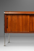 Load image into Gallery viewer, Mid-Century Modern Record Cabinet in Teak w/ Chrome Legs After Ste Marie &amp; Laurent, Canada, c. 1970&#39;s
