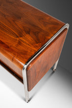 Load image into Gallery viewer, Mid-Century Modern Record Cabinet in Teak w/ Chrome Legs After Ste Marie &amp; Laurent, Canada, c. 1970&#39;s
