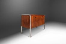 Load image into Gallery viewer, Mid-Century Modern Record Cabinet in Teak w/ Chrome Legs After Ste Marie &amp; Laurent, Canada, c. 1970&#39;s
