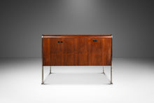 Load image into Gallery viewer, Mid-Century Modern Record Cabinet in Teak w/ Chrome Legs After Ste Marie &amp; Laurent, Canada, c. 1970&#39;s
