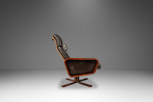 Load image into Gallery viewer, Set of Two (2) Scandinavian Modern Reclining Lounge Chairs &amp; Ottomans by Soda Galvano for Vatne Mobler, Norway, c. 1970s
