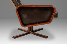 Load image into Gallery viewer, Set of Two (2) Scandinavian Modern Reclining Lounge Chairs &amp; Ottomans by Soda Galvano for Vatne Mobler, Norway, c. 1970s
