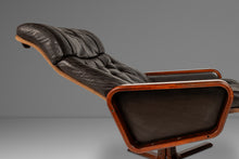 Load image into Gallery viewer, Set of Two (2) Scandinavian Modern Reclining Lounge Chairs &amp; Ottomans by Soda Galvano for Vatne Mobler, Norway, c. 1970s
