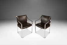 Load image into Gallery viewer, Set of Two (2) Mid-Century Modern Office / Accent Chairs in Chrome &amp; New Leather by Bert England for Stow Davis, USA, c. 1960s
