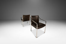 Load image into Gallery viewer, Set of Two (2) Mid-Century Modern Office / Accent Chairs in Chrome &amp; New Leather by Bert England for Stow Davis, USA, c. 1960s
