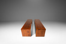 Load image into Gallery viewer, Substantial Handmade Minimalist MCM Custom-Made Studio / Gallery Dining Table w/ Matching Benches Set in Walnut, USA, c. 1980s
