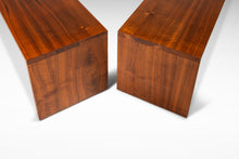 Load image into Gallery viewer, Substantial Handmade Minimalist MCM Custom-Made Studio / Gallery Dining Table w/ Matching Benches Set in Walnut, USA, c. 1980s
