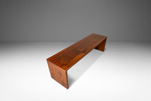 Load image into Gallery viewer, Substantial Handmade Minimalist MCM Custom-Made Studio / Gallery Dining Table w/ Matching Benches Set in Walnut, USA, c. 1980s

