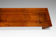 Load image into Gallery viewer, Substantial Handmade Minimalist MCM Custom-Made Studio / Gallery Dining Table w/ Matching Benches Set in Walnut, USA, c. 1980s
