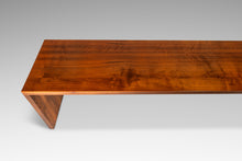 Load image into Gallery viewer, Substantial Handmade Minimalist MCM Custom-Made Studio / Gallery Dining Table w/ Matching Benches Set in Walnut, USA, c. 1980s
