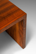 Load image into Gallery viewer, Substantial Handmade Minimalist MCM Custom-Made Studio / Gallery Dining Table w/ Matching Benches Set in Walnut, USA, c. 1980s
