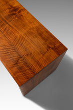 Load image into Gallery viewer, Substantial Handmade Minimalist MCM Custom-Made Studio / Gallery Dining Table w/ Matching Benches Set in Walnut, USA, c. 1980s
