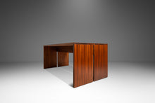 Load image into Gallery viewer, Substantial Handmade Minimalist MCM Custom-Made Studio / Gallery Dining Table w/ Matching Benches Set in Walnut, USA, c. 1980s
