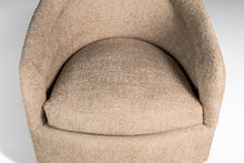 Load image into Gallery viewer, Set of Two ( 2 ) Mid-Century Modern Swivel Tub Chairs by Adrian Pearsall for Craft Associates in Sand Bouclé Upholstery, USA, c. 1960s
