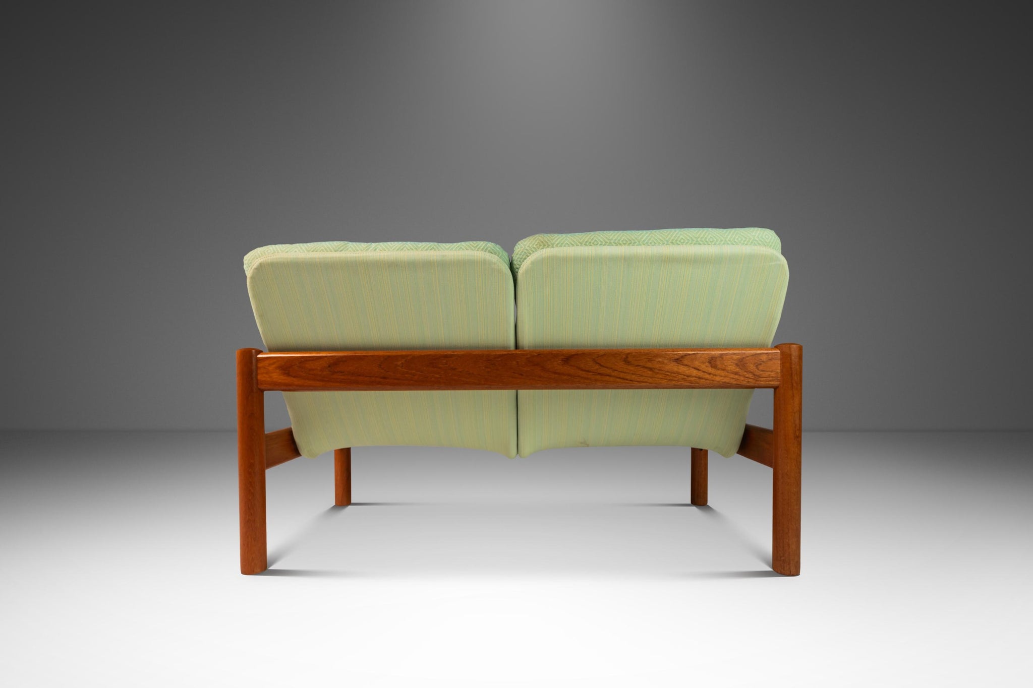 Danish Mid-Century Modern 2- Seater Loveseat in Solid Teak & Original