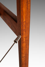 Load image into Gallery viewer, Danish Mid-Century Modern Brutalist Magazine Rack in Solid Teak with Leather Straps, Denmark, c. 1960s-ABT Modern
