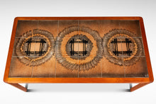 Load image into Gallery viewer, Danish Mid-Century Modern Coffee Table in Teak w/ Ceramic Tile Mosaic Inlay by Johannes Andersen, Denmark, c. 1970's-ABT Modern
