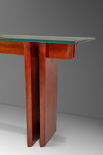 Load image into Gallery viewer, Danish Mid-Century Modern Console Table in Teak w/ Glass Top by Gustav Gaarde for Trekanten, Denmark, c. 1970s-ABT Modern
