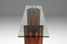 Load image into Gallery viewer, Danish Mid-Century Modern Console Table in Teak w/ Glass Top by Gustav Gaarde for Trekanten, Denmark, c. 1970s-ABT Modern
