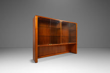 Load image into Gallery viewer, Danish Mid-Century Modern Display Case / Cabinet Topper in Teak w/ Glass Doors &amp; Adjustable Shelves by D-SCAN, C. 1980s-ABT Modern
