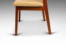 Load image into Gallery viewer, Danish Mid-Century Modern Ergonomic Contoured Side Dining Chair by Shou Andersen in Teak &amp; Original Oatmeal Fabric, Denmark, c. 1970s-ABT Modern
