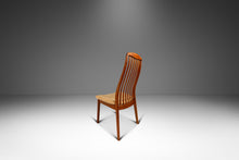 Load image into Gallery viewer, Danish Mid-Century Modern Ergonomic Contoured Side Dining Chair by Shou Andersen in Teak &amp; Original Oatmeal Fabric, Denmark, c. 1970s-ABT Modern
