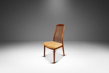 Load image into Gallery viewer, Danish Mid-Century Modern Ergonomic Contoured Side Dining Chair by Shou Andersen in Teak &amp; Original Oatmeal Fabric, Denmark, c. 1970s-ABT Modern
